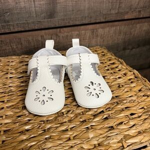 First Steps Baby Girls' Laser-Cut Moccasins Booties